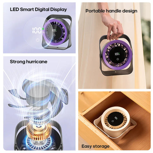 Beat The Heat Instantly ❄️ | 100-Speed Smart Desk Fan with LED Display, Remote Control & Long Battery Life