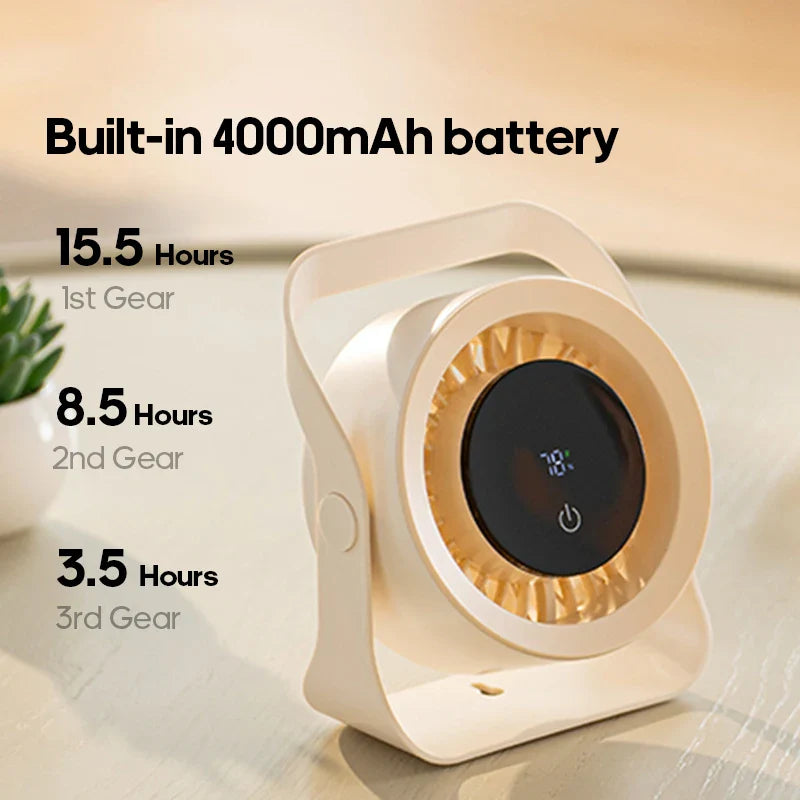 Beat The Heat Instantly ❄️ | 100-Speed Smart Desk Fan with LED Display, Remote Control & Long Battery Life