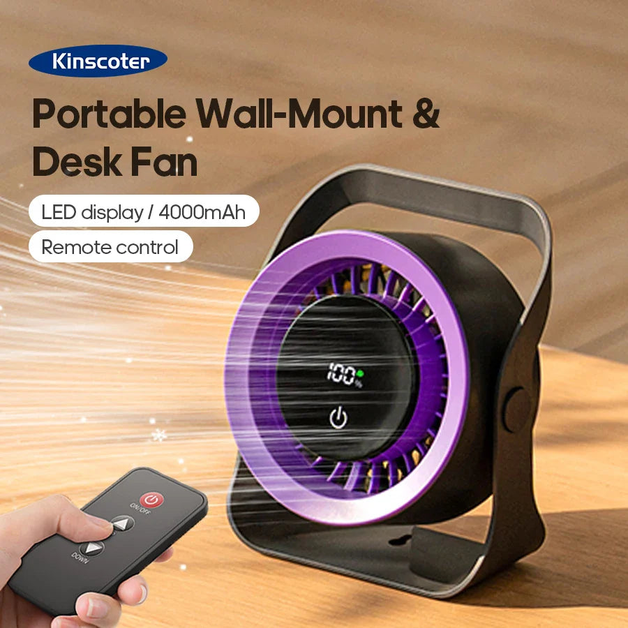 Beat The Heat Instantly ❄️ | 100-Speed Smart Desk Fan with LED Display, Remote Control & Long Battery Life